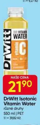 Hruška DrWitt Isotonic Vitamin Water různé druhy 550 ml nabídka
