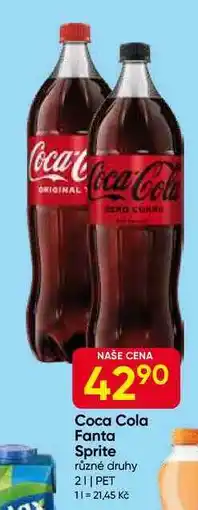 Hruška Coca-Cola 2l, vybrané druhy 2l nabídka