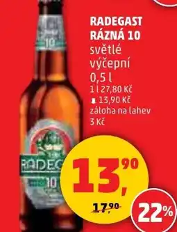 Penny Market Radegast rázná 10 světlé výčepní nabídka