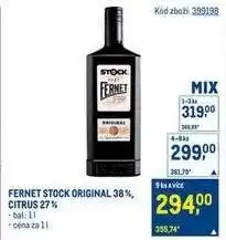 Makro Fernet Stock Original 38 %, Citrus 27 % nabídka