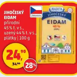 Penny Market Madeta Jihočeský eidam přírodní 45% t. vs., nabídka