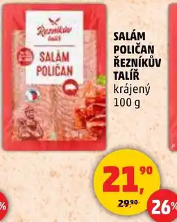 Penny Market Salám poličan řezníkův talíř krájený nabídka