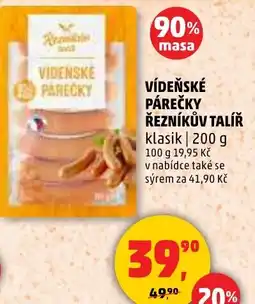 Penny Market Vídeňské párečky řezníkův talíř nabídka