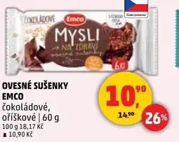 Penny Market Ovesné sušenky emco čokoládové, oříškové nabídka