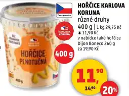 Penny Market Hořčice karlova koruna nabídka