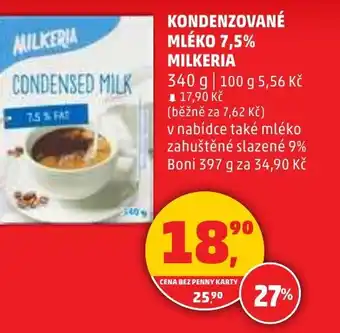 Penny Market Kondenzované mléko 7,5% milkeria nabídka
