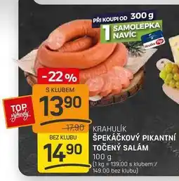 Flop ŠPEKÁČKOVÝ PIKANTNÍ TOČENÝ SALÁM 100 g nabídka