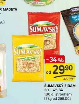 Flop ŠUMAVSKÝ EIDAM 30 - 45% 100 g, strouhaný nabídka