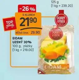 Flop EIDAM UZENÝ 30% 100 g, plátky nabídka