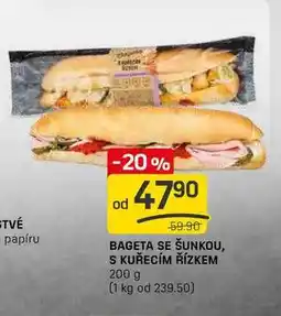Flop BAGETA SE ŠUNKOU, S KUŘECÍM ŘÍZKEM 200 g nabídka