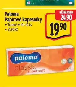Albert Paloma Papírové kapesníky 3vrstvé 10×10 ks nabídka