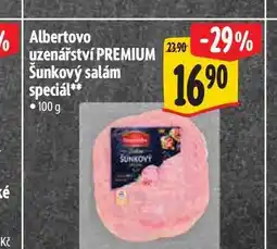 Albert Albertovo uzenářství PREMIUM šunkový salám speciál 100 g nabídka