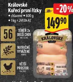 Albert Královské Kuřecí prsní řízky chlazené 600 g nabídka