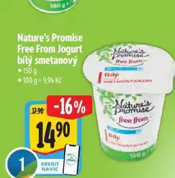 Albert Nature's Promise Free From Jogurt bílý smetanový 150 g nabídka