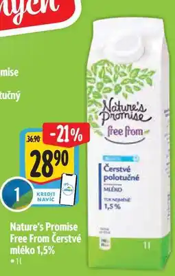 Albert Nature's Promise free from mléko čerstvé 1 l nabídka