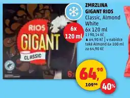 Penny Market Zmrzlina gigant rios classic, almond white nabídka