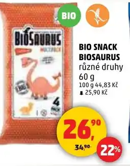 Penny Market Bio snack biosaurus nabídka
