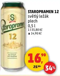 Penny Market Staropramen 12 světlý ležák nabídka