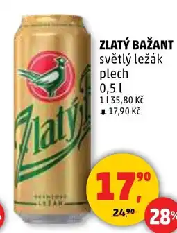 Penny Market Zlatý bažant světlý ležák plech nabídka