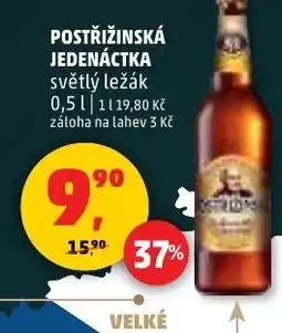 Penny Market Postřižinská jedenáctka světlý ležák nabídka