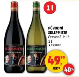 Penny Market Původní sklepmistr červené, bílé nabídka