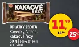 Penny Market Oplatky sedita kávenky, vesna, kakaové řezy nabídka