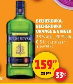 Penny Market Becherovka, becherovka orange & ginger nabídka