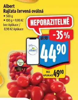 Albert Albert Rajčata červená oválná nabídka