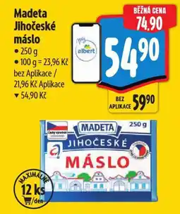 Albert Madeta Jihočeské máslo nabídka