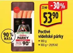 Albert Poctivé vídeňské párky nabídka