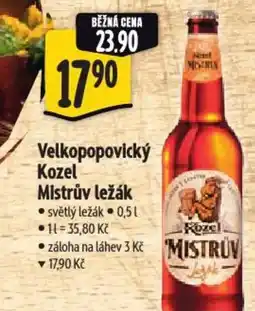 Albert Velkopopovický Kozel Mistrův ležák nabídka