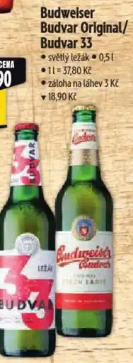 Albert Budweiser Budvar Original/ Budvar 33 nabídka