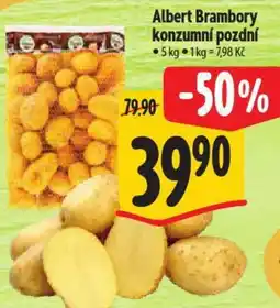 Albert Albert Brambory konzumní pozdní nabídka