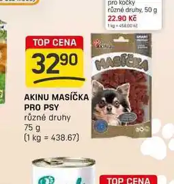 Flop AKINU MASÍČKA PRO PSY různé druhy 75 g nabídka