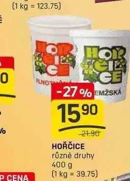 Flop HOŘČICE různé druhy 400 g nabídka