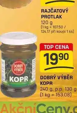 Flop DOBRÝ VÝBĚR KOPR 240 g. p.p. 130 g nabídka