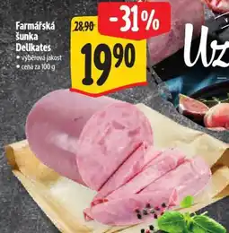 Albert Farmářská šunka Delikates nabídka