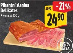 Albert Pikantní slanina Delikates nabídka