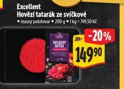 Albert Excellent Hovězí tatarák ze svíčkové nabídka