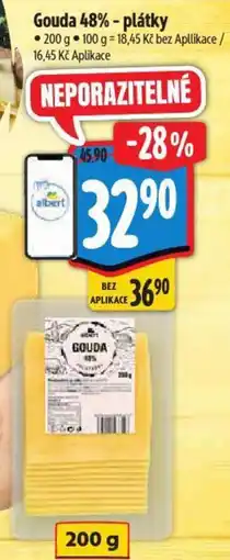 Albert Gouda 48%-plátky nabídka