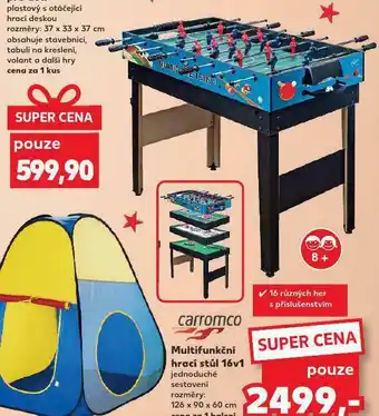 Kaufland Multifunkční hrací stůl 16v1 nabídka