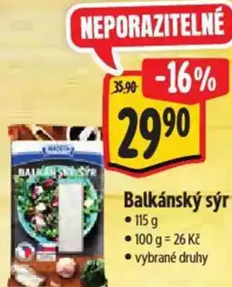 Albert Balkánský sýr nabídka