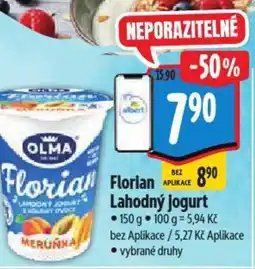 Albert OLMA Florian Lahodný jogurt nabídka