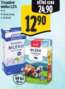 Albert Madeta Trvanlivé mléko 1,5% nabídka