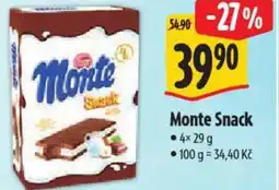 Albert Zott Monte Snack nabídka