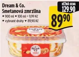 Albert Dream & Co. Smetanová zmrzlina nabídka