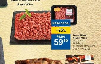 Tesco Mleté hovězí maso nabídka