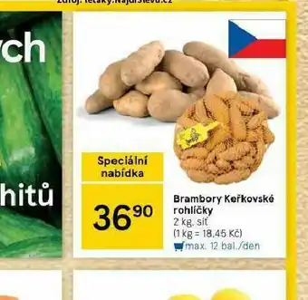 Tesco Brambory keřkovské rohlíčky nabídka