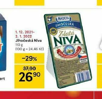 Tesco Jihočeská niva nabídka