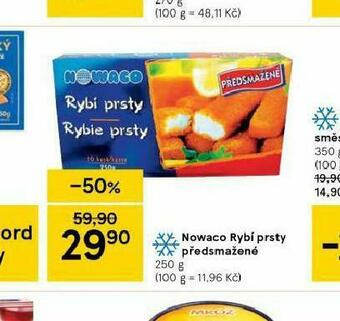 Tesco Nowaco rybí prsty předsmažené nabídka